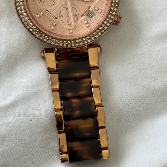 Michael Kors Parker Rose Gold Dial Two Tone Steel Strap Watch for Women - MK5538 - Picture 12 of 12